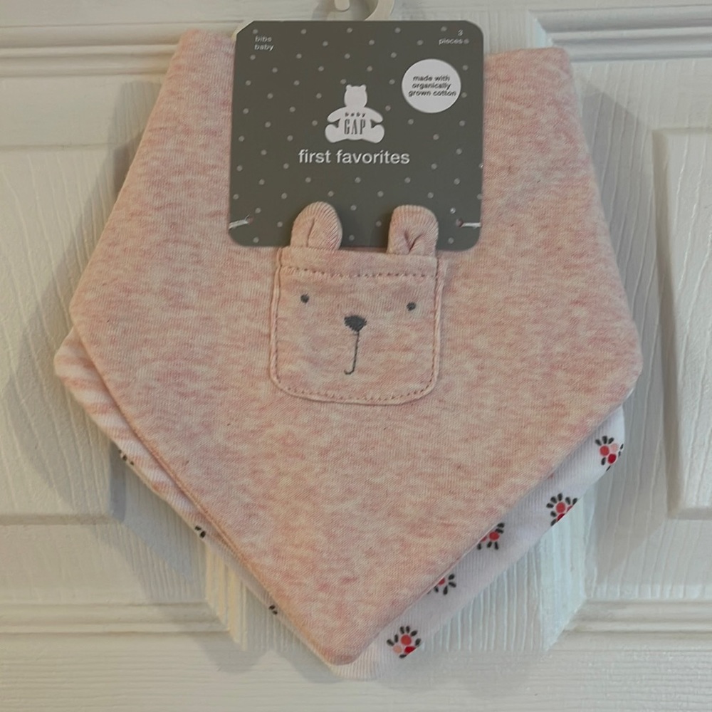 Baby Gap Organic Cotton 3 piece bib set one size